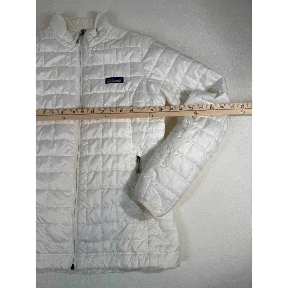Patagonia Womens White Full Zip Quilted Insulated Jacket Puffer Coat - Picture 7 of 8